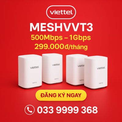 Gói Cước Internet MESHVT3 Viettel Không Giới Hạn